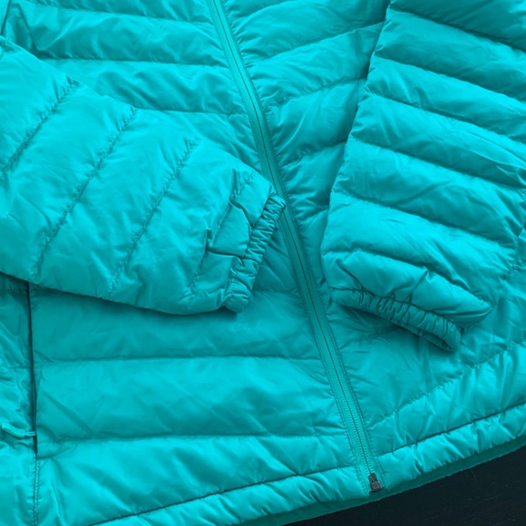 Womens Marmot 700 Fill Duck Down Turquoise Puffer Jacket Size XL - Picture 4 of 16